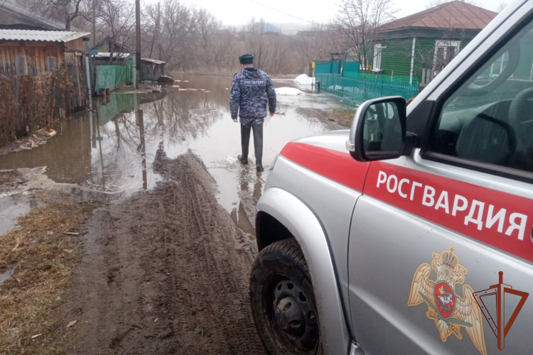 Сотрудники Росгвардии оказывают помощь пострадавшим от паводка жителям Зауралья