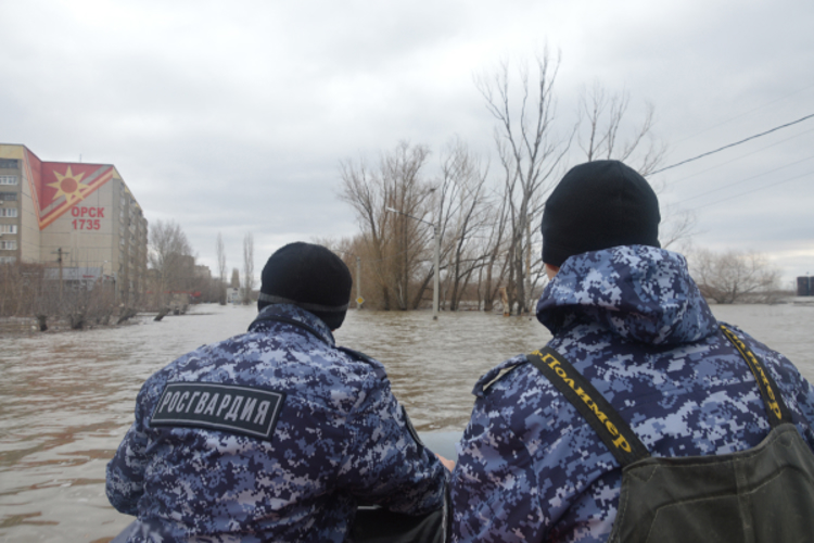 Росгвардейцы спасли 13 человек из зоны затопления в Орске (видео)