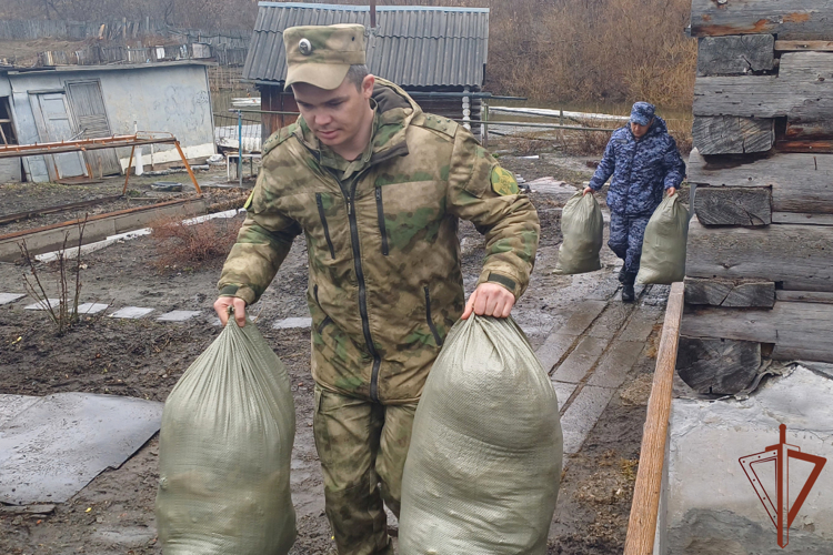 Росгвардейцы помогли семье погибшего на СВО спецназовца спасти имущество от паводка в Зауралье