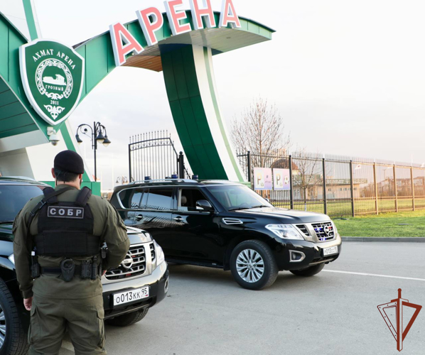 Росгвардейцы обеспечили правопорядок на четвертьфинале Кубка России по футболу в Грозном