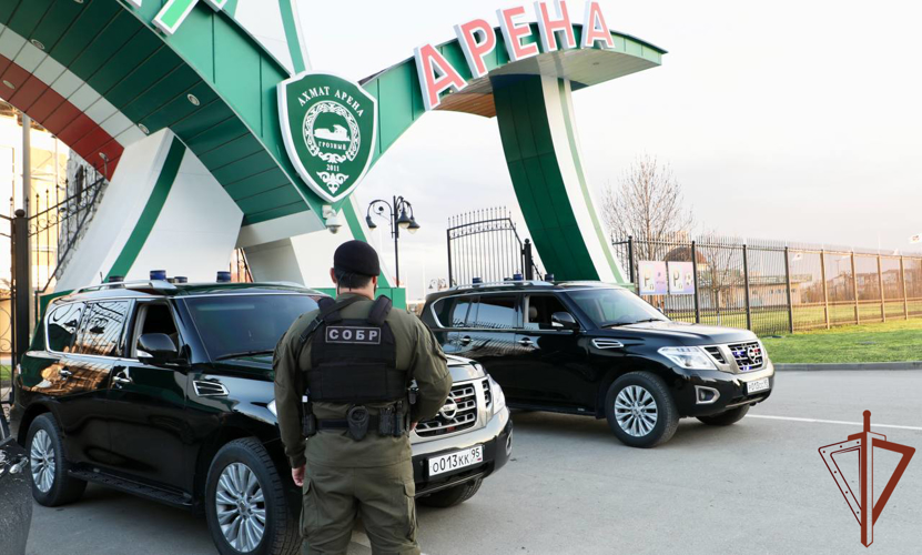 Росгвардейцы обеспечили правопорядок при проведении футбольного матча РПЛ «Ахмат» - «Зенит» в Грозном