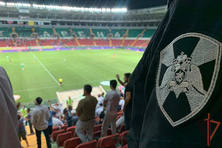 Правопорядок на футбольном матче РПЛ в Грозном обеспечили сотрудники Росгвардии