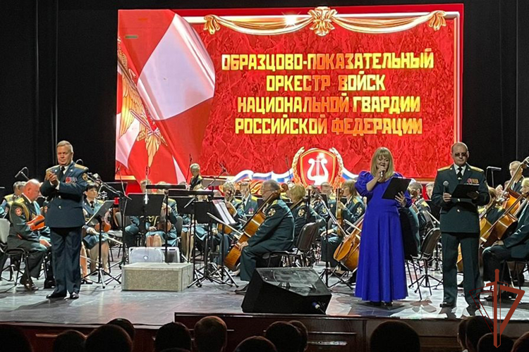 Образцово-показательный оркестр Росгвардии выступил в Чеченской Республике