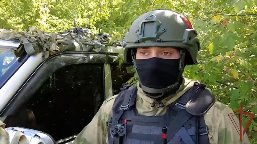 Операторы БПЛА Росгвардии наносят удары по противнику в Курской области (видео) 