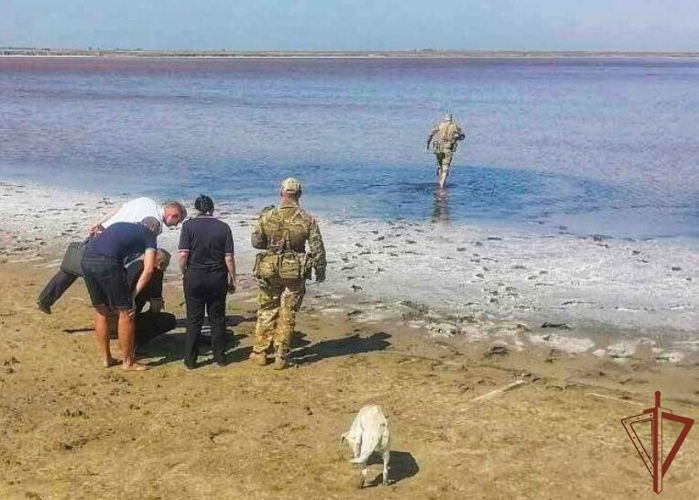 В Херсонской области росгвардейцы обнаружили опасные предметы на берегу озера