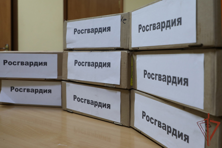 Росгвардейцы, выполняющие задачи в районе СВО, передали гуманитарную помощь пострадавшим от стихийных пожаров жителям ЛНР (видео)