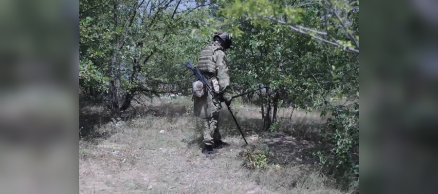 Росгвардейцы обнаружили схрон с боеприпасами в ЛНР (видео)