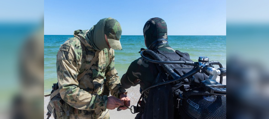 Росгвардия показала боевую работу военных водолазов в зоне СВО (видео)