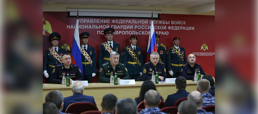 Генерал-полковник полиции Анатолий Маликов представил личному составу Управления Росгвардии по Ставропольскому краю нового руководителя