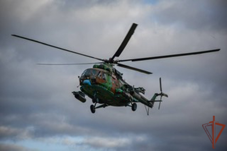 Летчики Росгвардии в Ленинградской области отрабатывают применение авиационных средств поражения