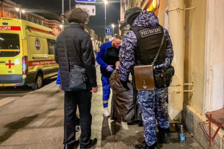 Росгвардейцы в Санкт-Петербурге оказали помощь мужчине с травмой головы (видео)
