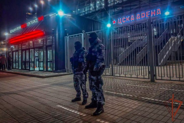 Военнослужащие и сотрудники Росгвардии обеспечили безопасность матчей КХЛ в Москве