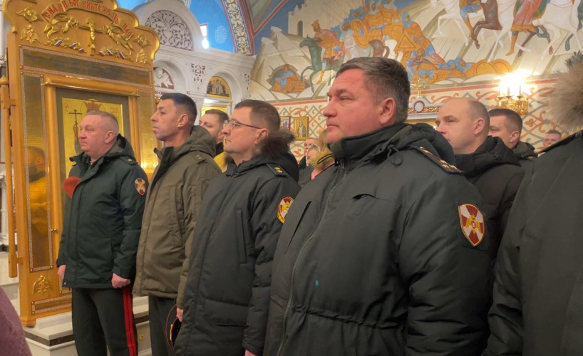 Августовскую икону Божией Матери доставили в Главный храм Росгвардии (видео)
