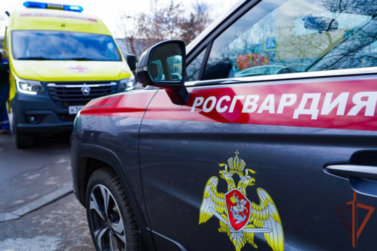 В Москве сотрудники Росгвардии помогли почувствовавшему себя плохо мужчине (видео)