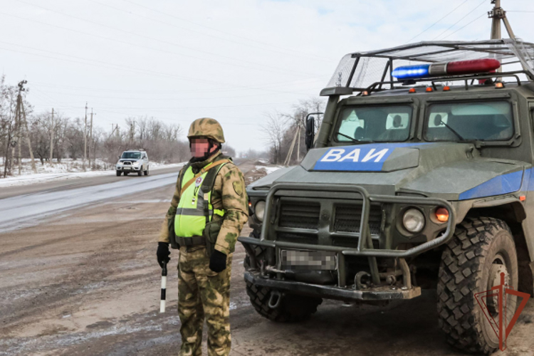 В свой профессиональный праздник инспекторы ВАИ Росгвардии обеспечивают безопасность дорожного движения в новых российских регионах (видео)