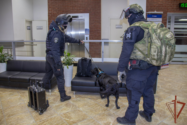 В Санкт-Петербурге сотрудники Росгвардии провели занятия по задержанию вооруженных преступников 
