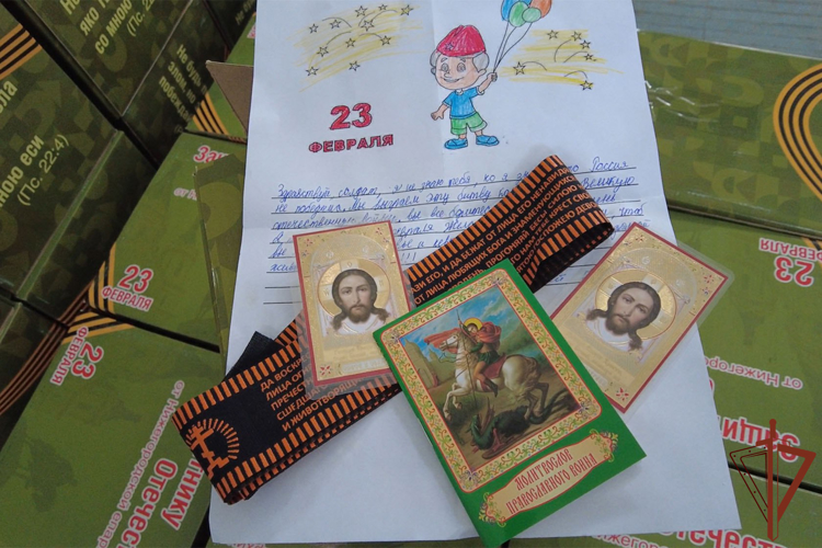 Росгвардейцы — участники СВО поблагодарили представителей Нижегородской епархии за переданные им подарки (видео)