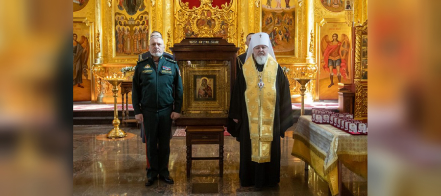 Главному храму Росгвардии передана Фёдоровская икона Божией Матери (видео)