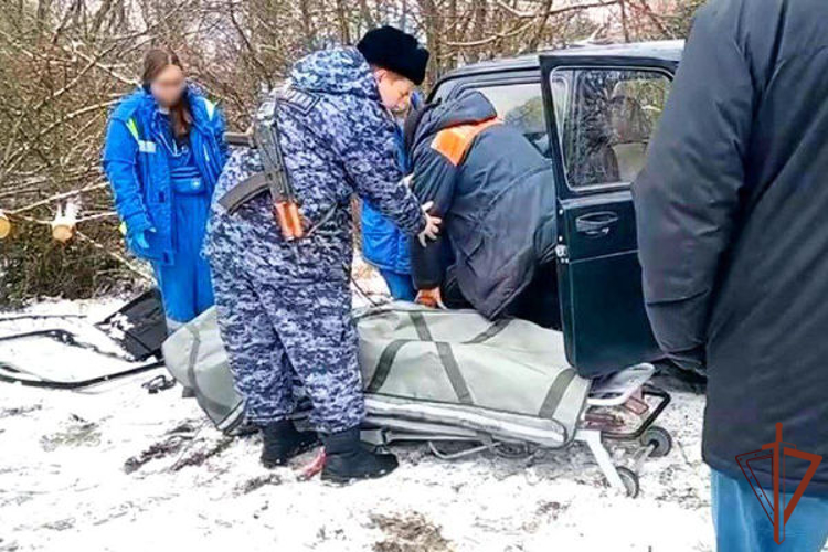 В Подмосковье росгвардейцы оказали помощь пострадавшему в ДТП