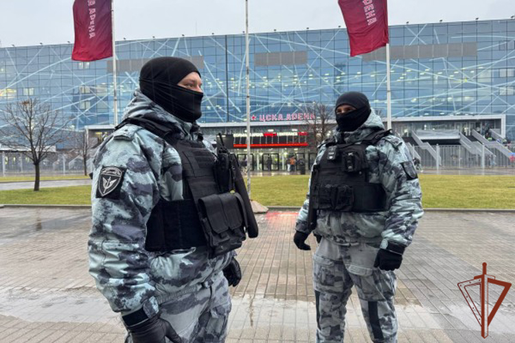 Правопорядок на хоккейном матче в столице обеспечили росгвардейцы