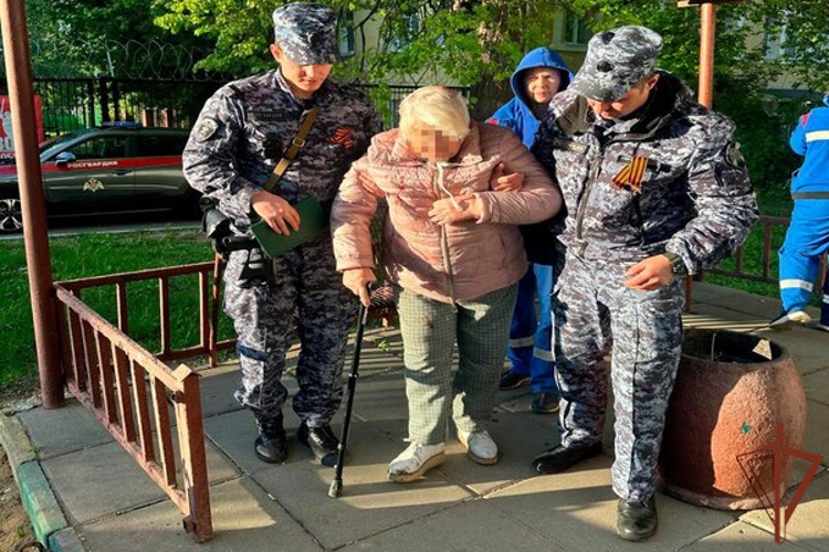 Столичные росгвардейцы оказали помощь женщине, получившей травму на улице (видео)
