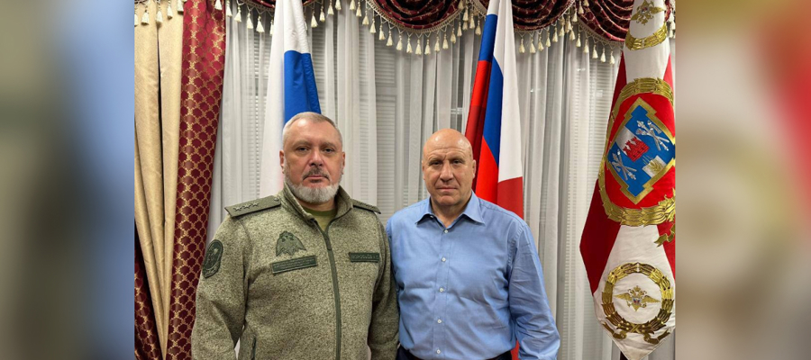 Заместитель директора Росгвардии генерал-полковник Алексей Воробьев провел рабочую встречу с президентом Федерации спортивной борьбы России Михаилом Мамиашвили