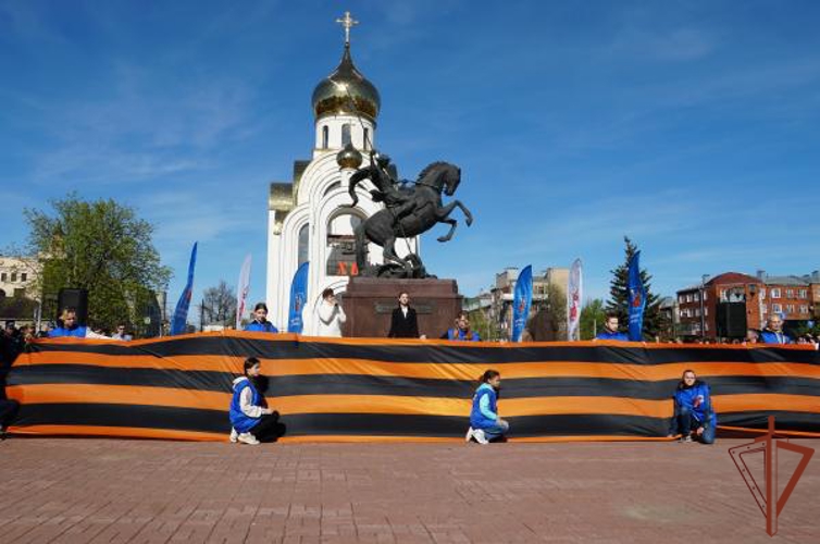 Акцию «Георгиевская ленточка» поддержали росгвардейцы в Центральной России   