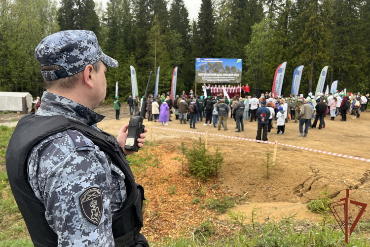 В Ленинградской области сотрудники Росгвардии присоединились к ежегодной экологической акции «Всероссийский день посадки леса»