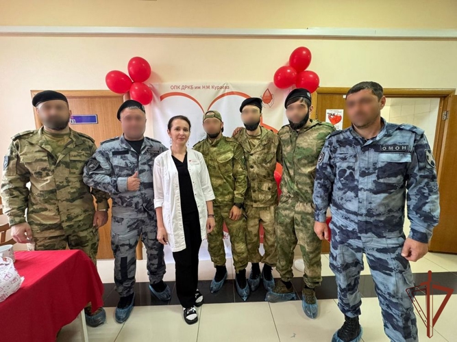 В Дагестане росгвардейцы присоединились к ведомственной донорской акции