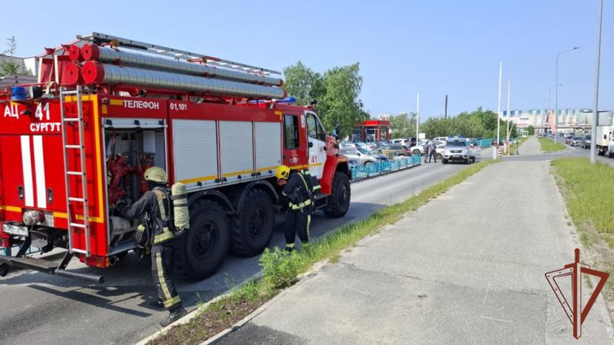 Действия по ликвидации пожара отработали росгвардейцы на ведомственных объектах в Югре
