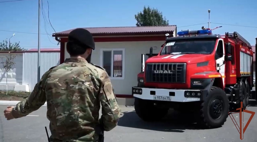 Совместное пожарно-тактическое занятие Росгвардии и МЧС прошло в Чеченской Республике