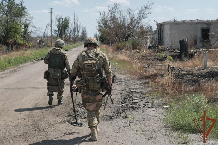 Военнослужащие Росгвардии обнаружили брошенный командно-наблюдательный пункт ВСУ с образцами иностранного оружия в одном из освобождённых сёл ДНР (видео)