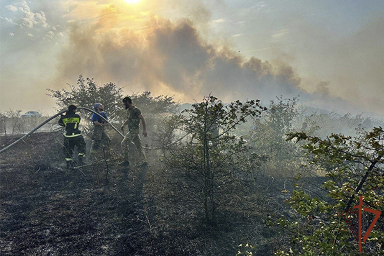 Росгвардейцы оказали содействие МЧС в ликвидации пожара на Терском хребте