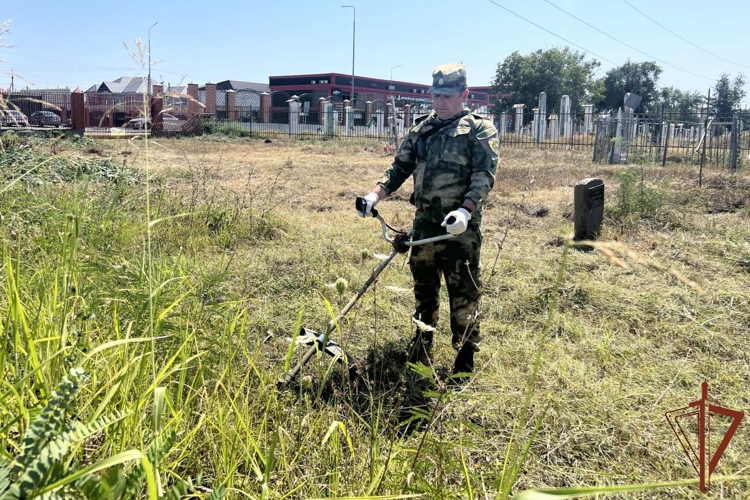 В Чеченской Республике росгвардейцы продолжают участвовать в акции «На страже памяти»