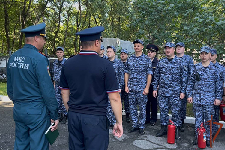 На Дальнем Востоке подразделения Росгвардии и МЧС провели совместные тренировки