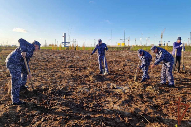 На Ямале в преддверии 50-летия города Новый Уренгой сотрудники Росгвардии заложили «Сад Памяти» (видео)