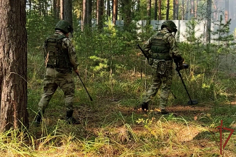 Инженеры кинологического центра Уральского округа Росгвардии провели комплексные занятия в полевых условиях
