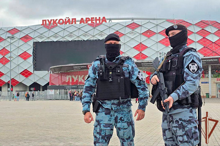 Безопасность футбольного матча РПЛ в Москве обеспечена при содействии Росгвардии