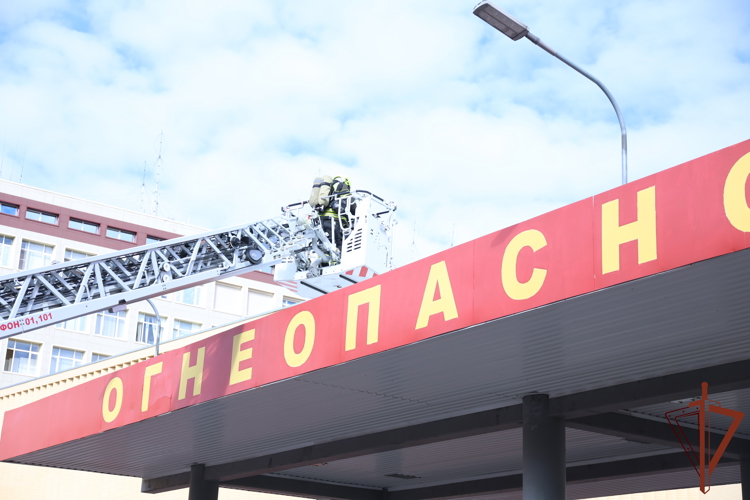 В ЦВК по ОД Росгвардии  прошло пожарно-тактическое учение с привлечением  сил и средств МЧС России