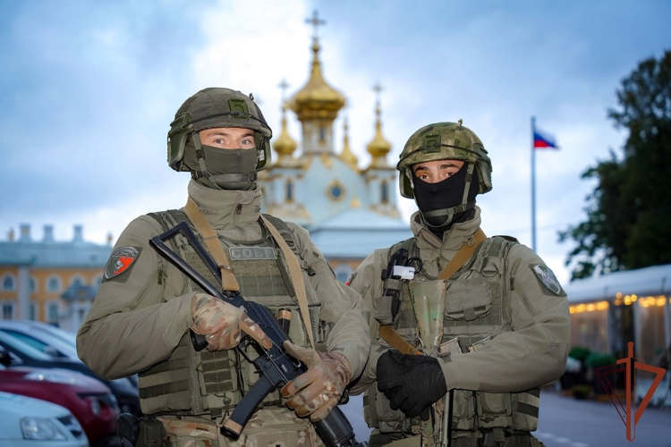 Безопасность фестиваля фонтанов в Петергофе обеспечили росгвардейцы