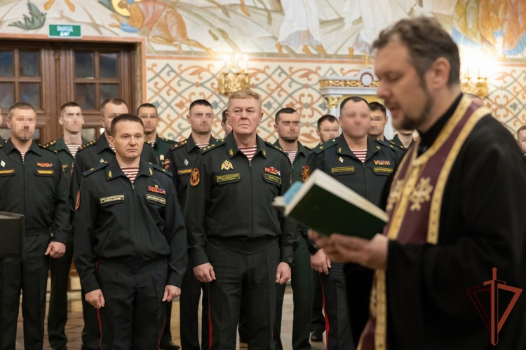 В храм Святого равноапостольного Великого князя Владимира передана икона святых покровителей отрядов специального назначения ведомства (видео)