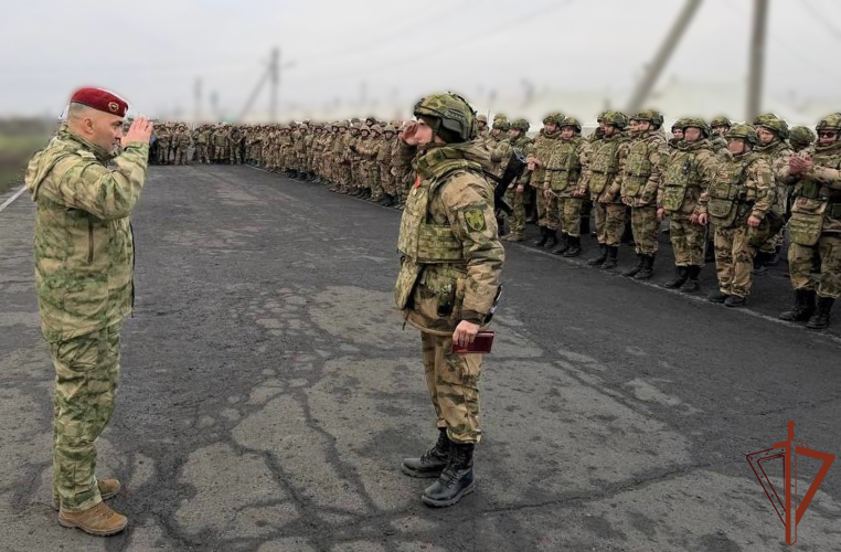 Военнослужащим «стальной» бригады Росгвардии вручили государственные награды