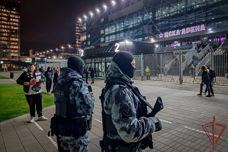 Безопасность матчей КХЛ и РПЛ обеспечила Росгвардия в Москве