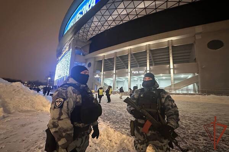 Безопасность матча КХЛ обеспечили росгвардейцы в Москве