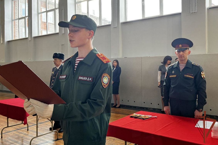 В Уфе состоялась церемония посвящения в кадеты профильных классов Росгвардии