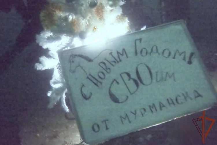 Водолазы морского отряда Росгвардии со дна Кольского залива поздравили россиян с наступающим Новым годом (видео)