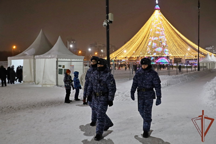 Росгвардейцы обеспечили правопорядок во время празднования Нового года в регионах Приволжья