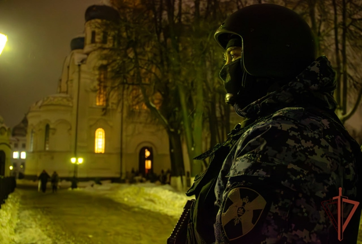 В Центральной России росгвардейцы обеспечили безопасность в Рождественскую ночь 
