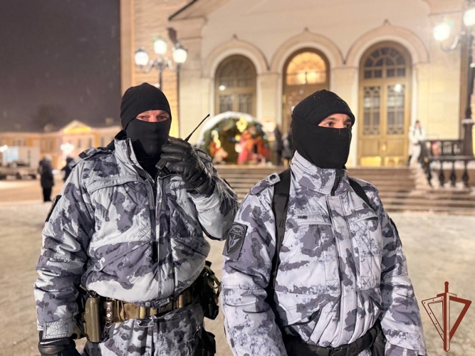 В Центральной России росгвардейцы обеспечили безопасность в Рождественскую ночь 