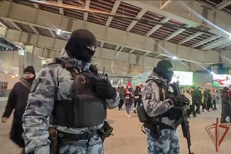 Безопасность проведения хоккейного матча обеспечили росгвардейцы в Москве (видео)